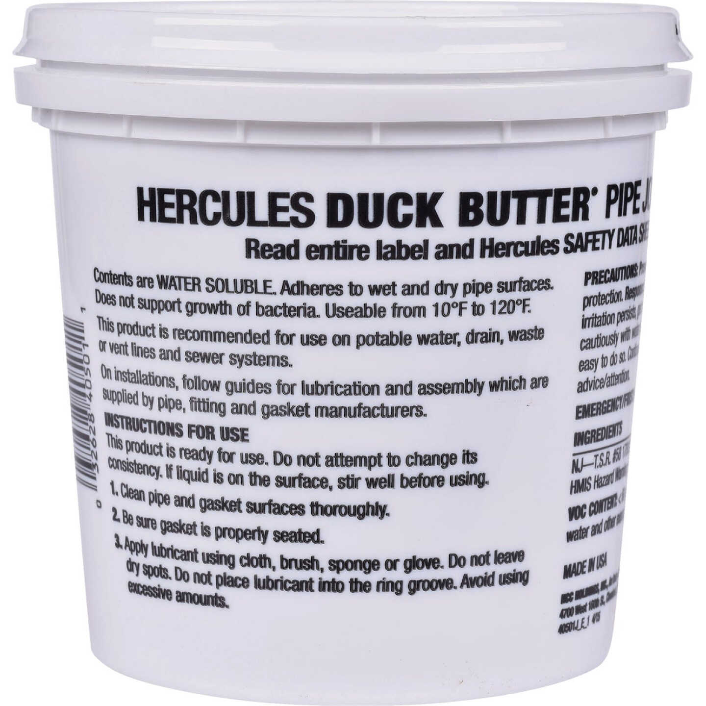 Oatey Hercules Duck Butter 23 Oz. Pipe Joint Lubricant Image 2