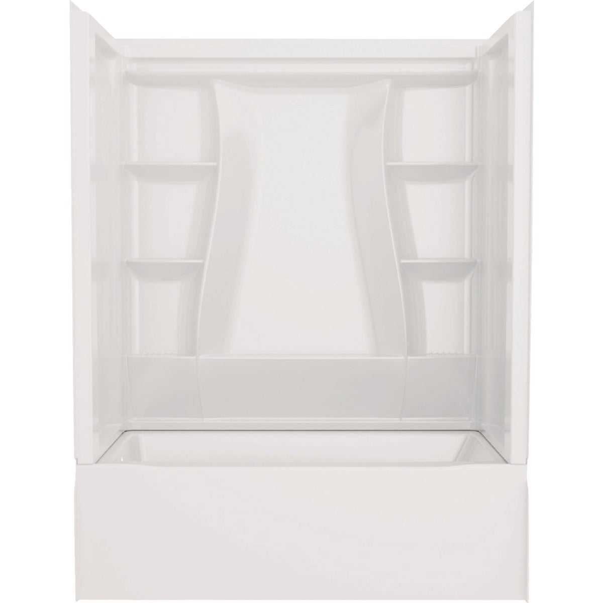 Delta Classic 500 60 In. L x 32 In. W x 61-1/4 In. H Alcove Tub Surround Kit, White (3-Piece)
