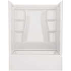 Delta Classic 500 60 In. L x 32 In. W x 61-1/4 In. H Alcove Tub Surround Kit, White (3-Piece) Image 1