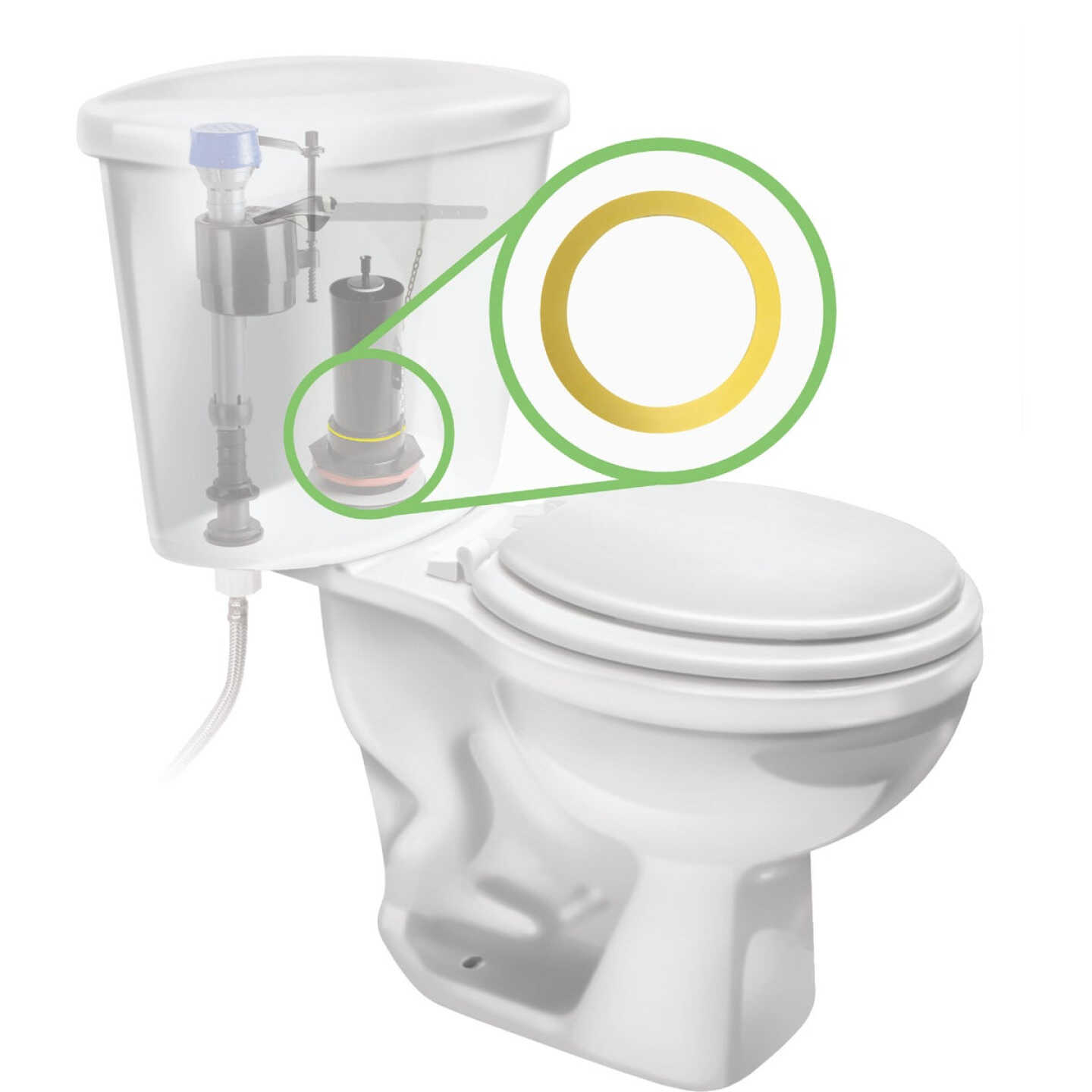 Fluidmaster Standard Replacement Flush Valve Seal Kohler and American Standard Image 2