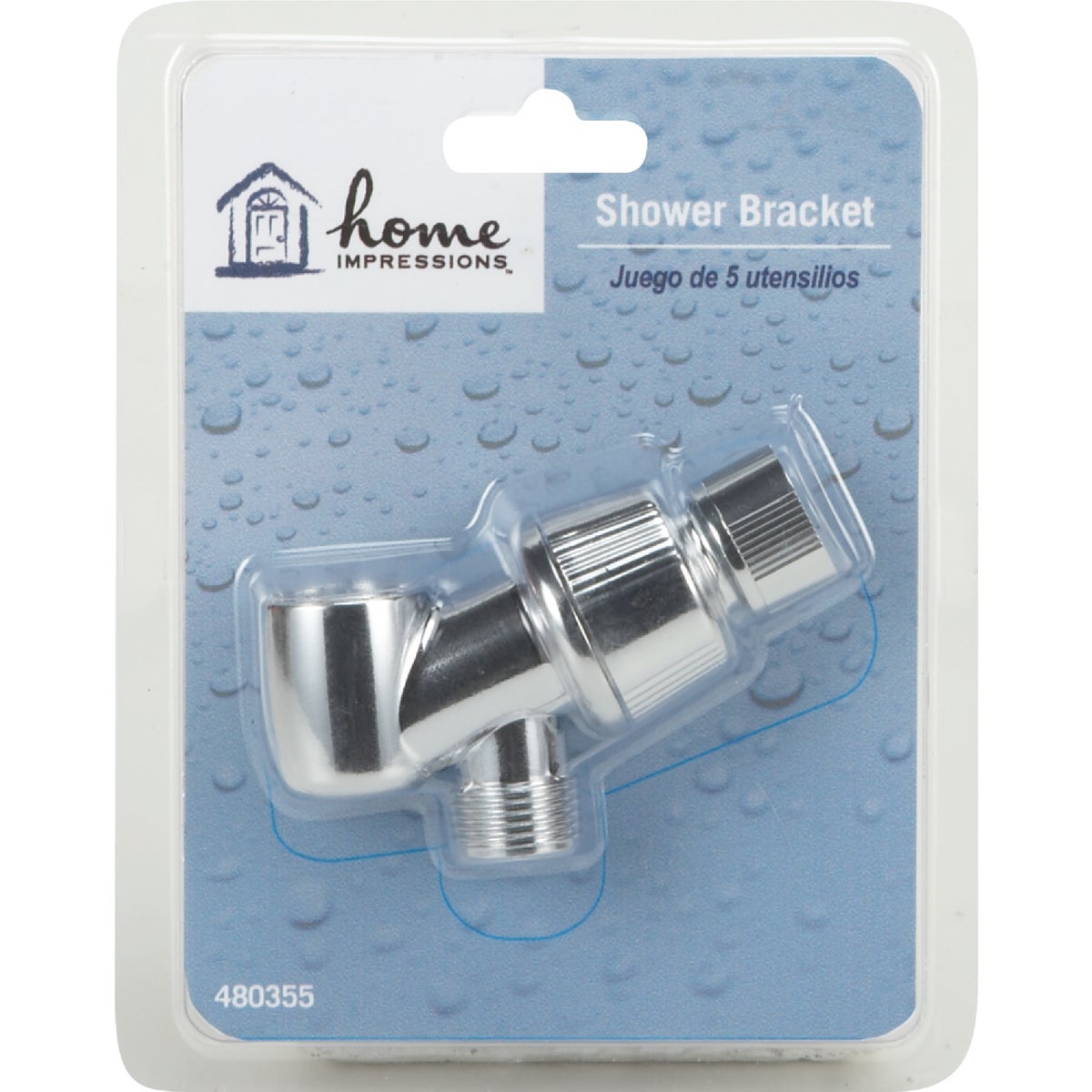 Home Impressions Chrome-Plated Plastic Shower Bracket Image 2