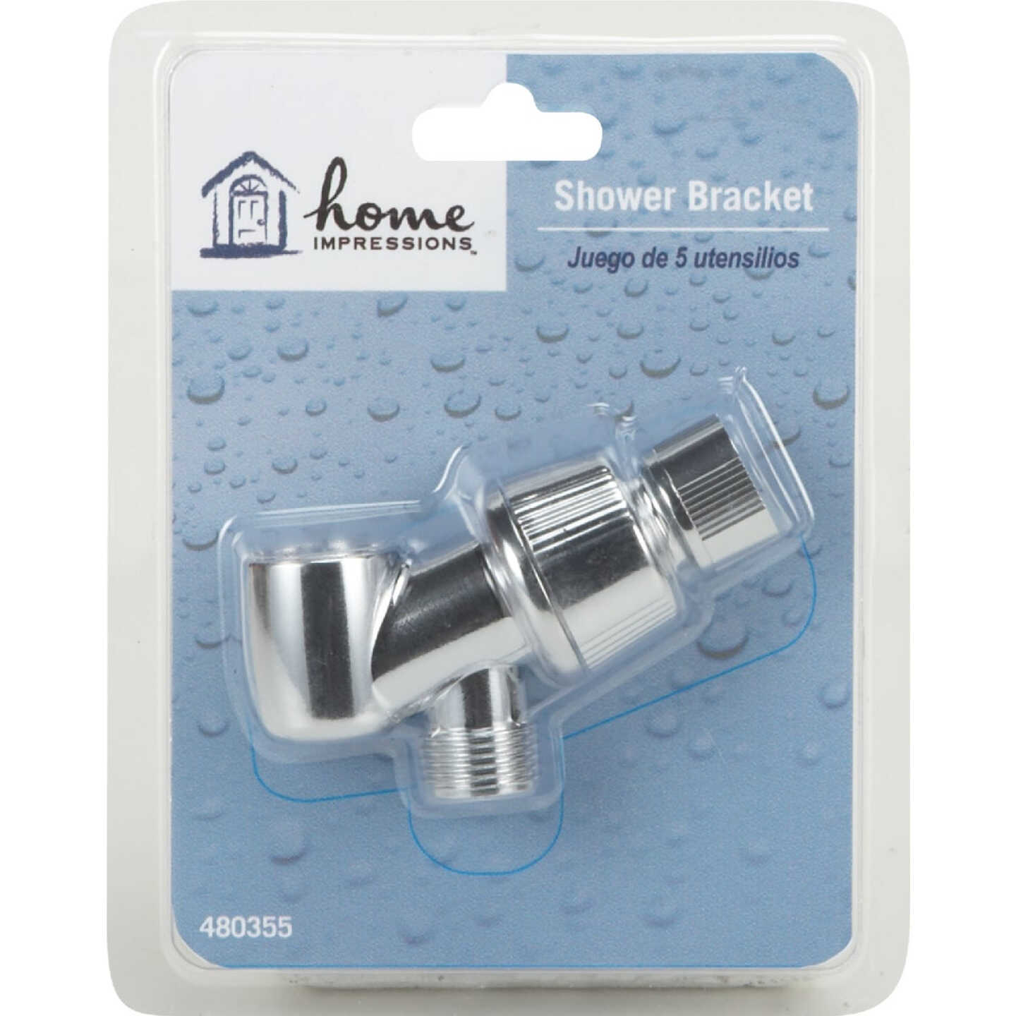 Home Impressions Chrome-Plated Plastic Shower Bracket Image 2