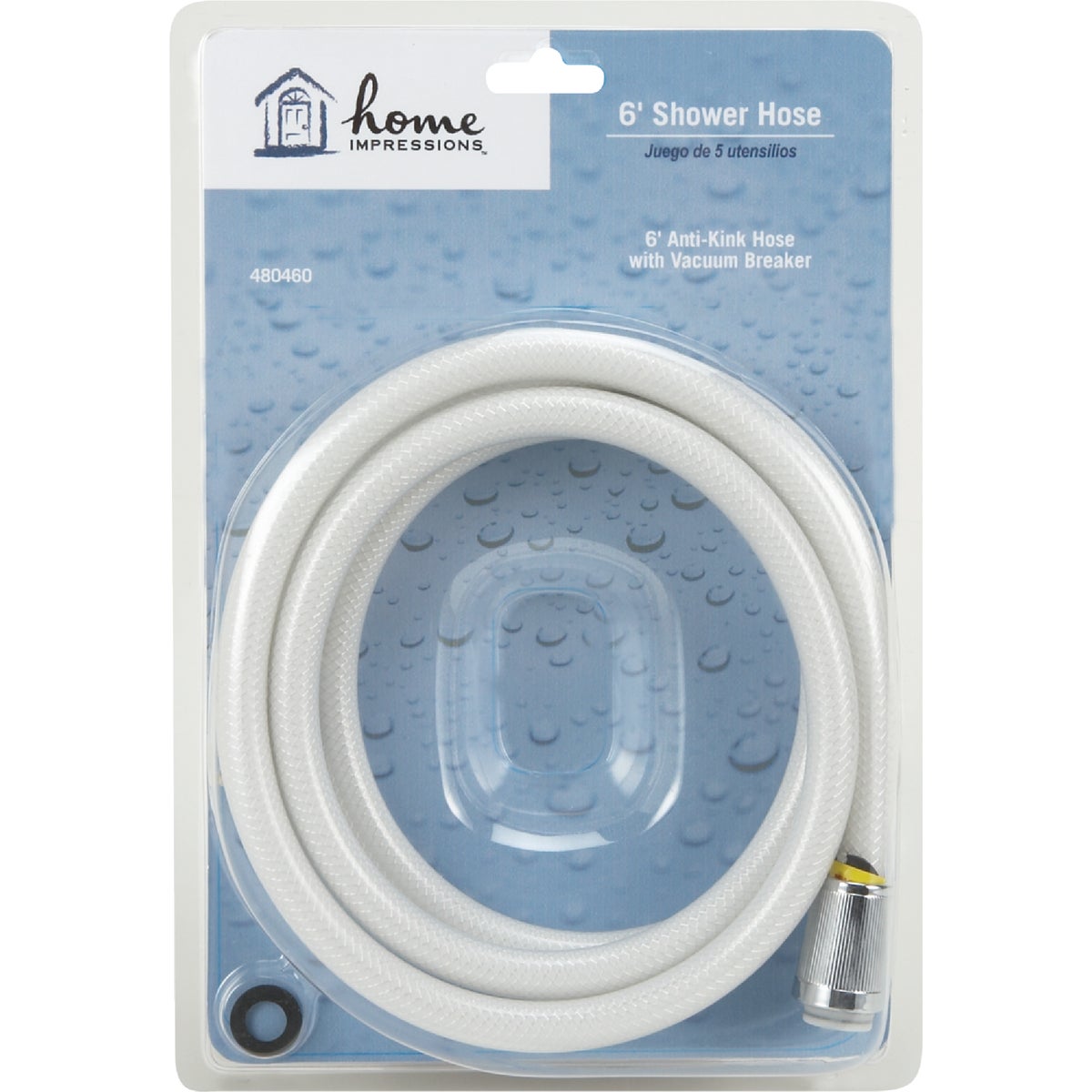 Home Impressions White 72 In. Shower Hose Image 2