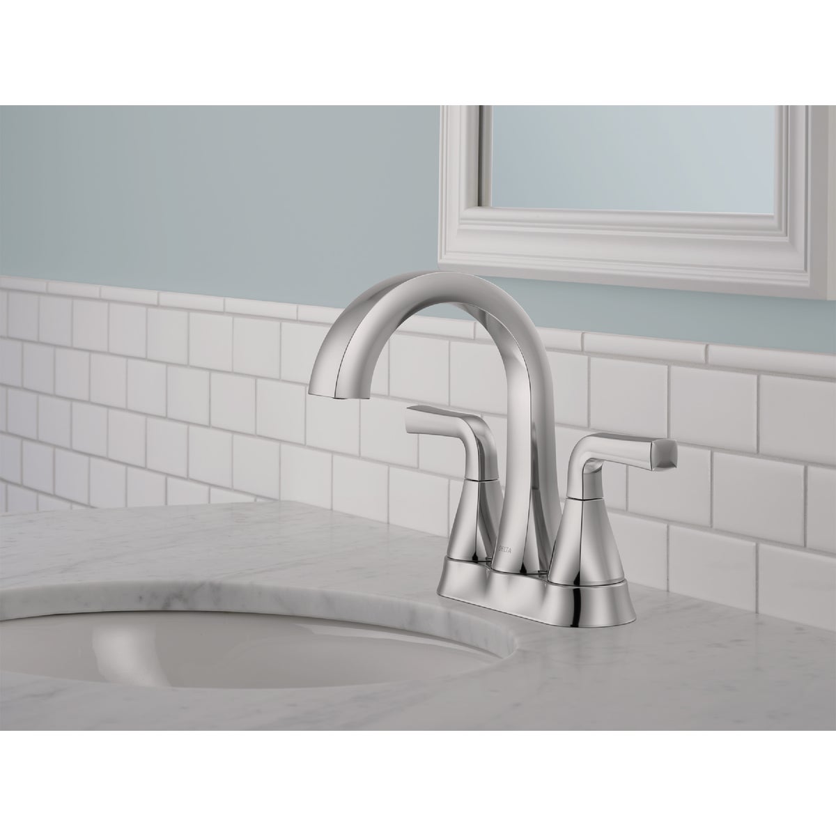 Delta Dallace Chrome 2-Handle Centerset Bathroom Faucet Image 2