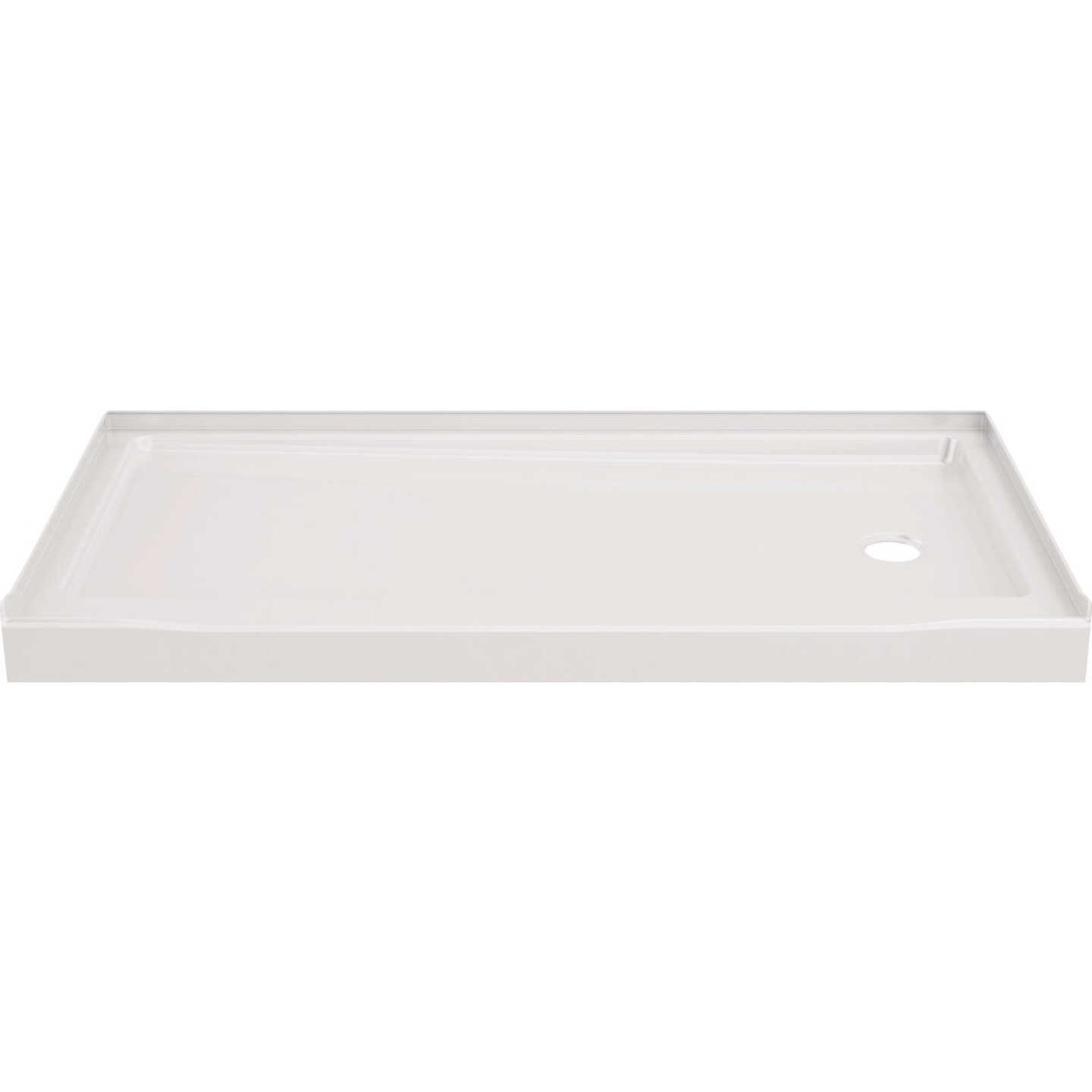 Delta Classic 500 60 In. x 32 In. Right Drain Shower Pan, White Image 1