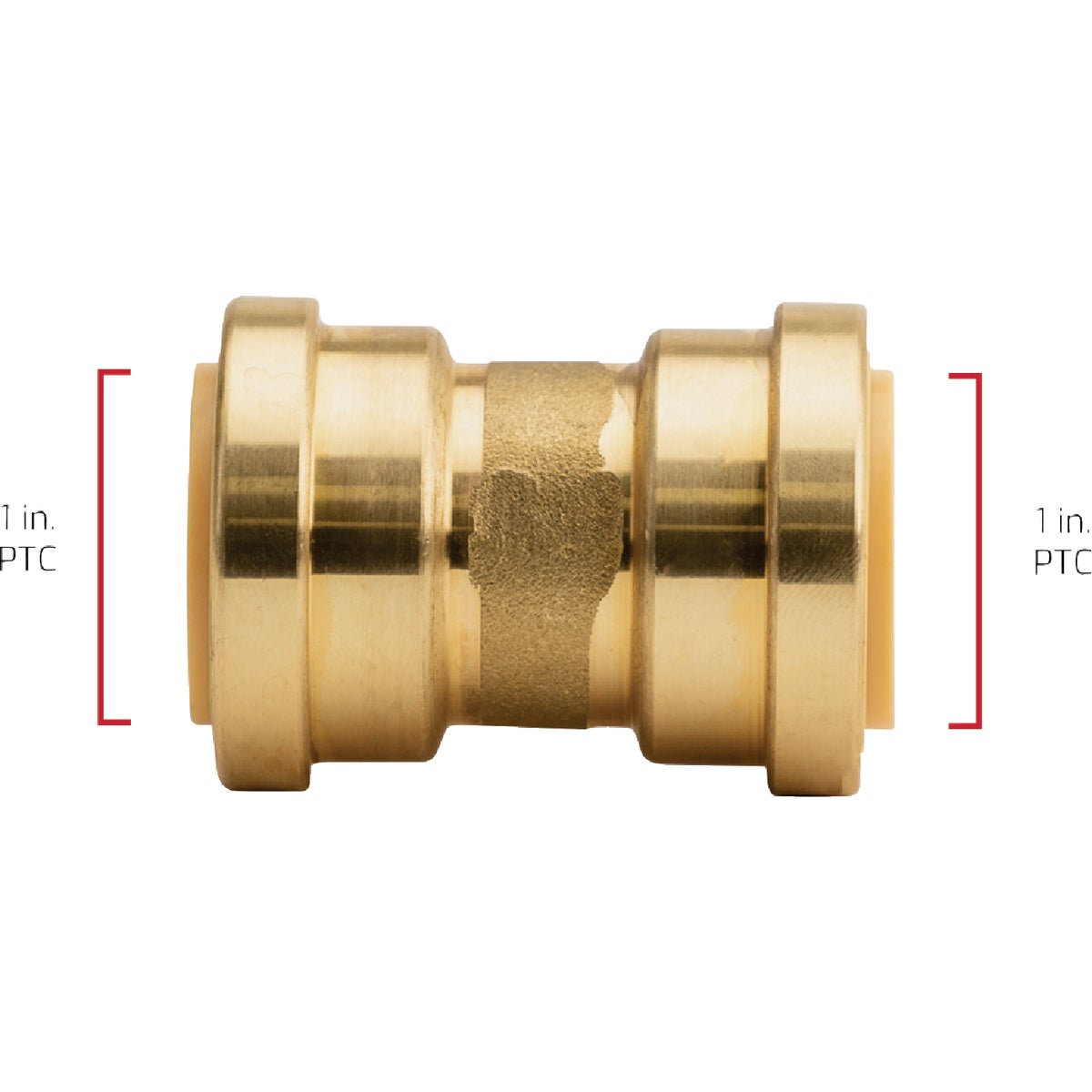QuickFitting 1 In. Push-to-Connect Brass Straight Coupling Image 5