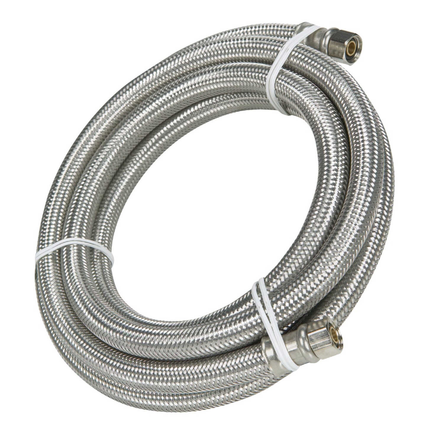 Do it Best 1/4-in COMP x 1/4-in COMP x 72-in Braided Stainless Steel Ice Maker Connector Image 1