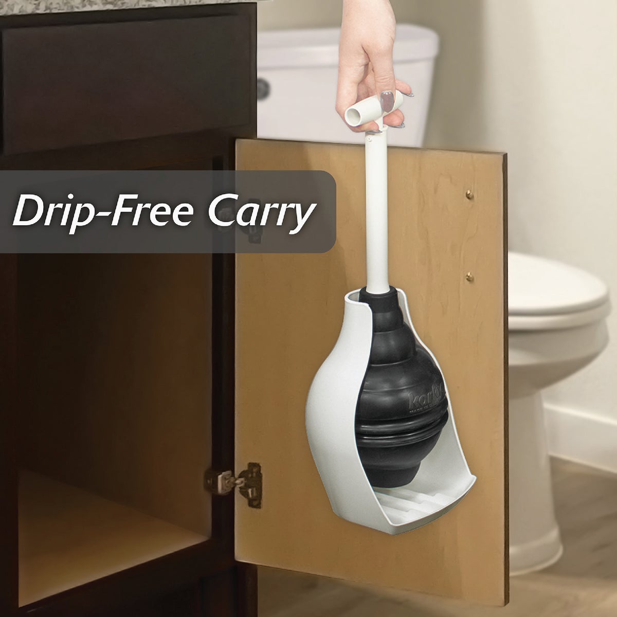 Korky Beehive Max HideAway Telescoping Plunger with Holder Image 4