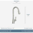 Moen Mikah Spot Resist Stainless One-Handle High Arc Pulldown Kitchen Faucet Image 2