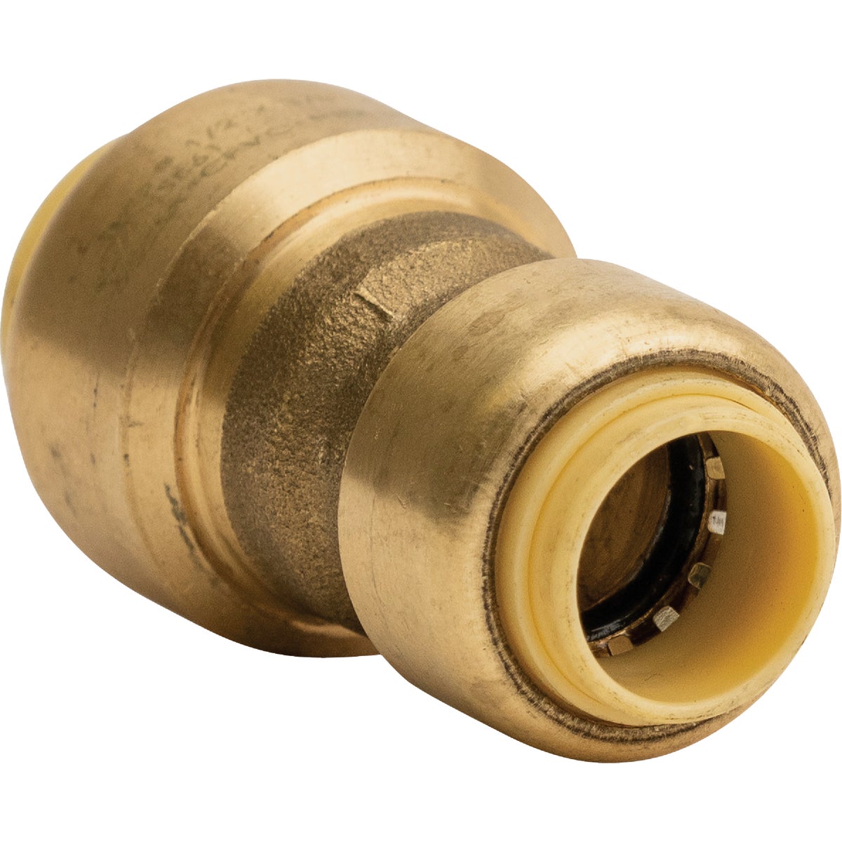 QuickFitting 3/8 In. x 1/2 In. Push-to-Connect Brass Reducing Coupling