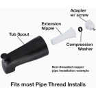 Danco Universal Matte Black Tub Spout with Diverter Image 4