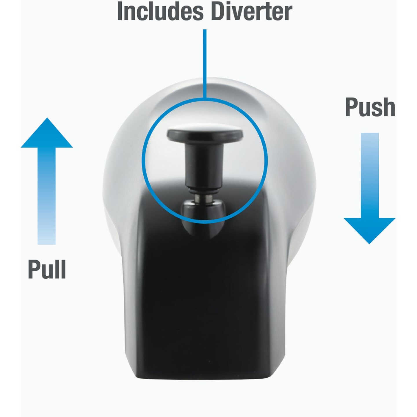 Danco Universal Matte Black Tub Spout with Diverter Image 6
