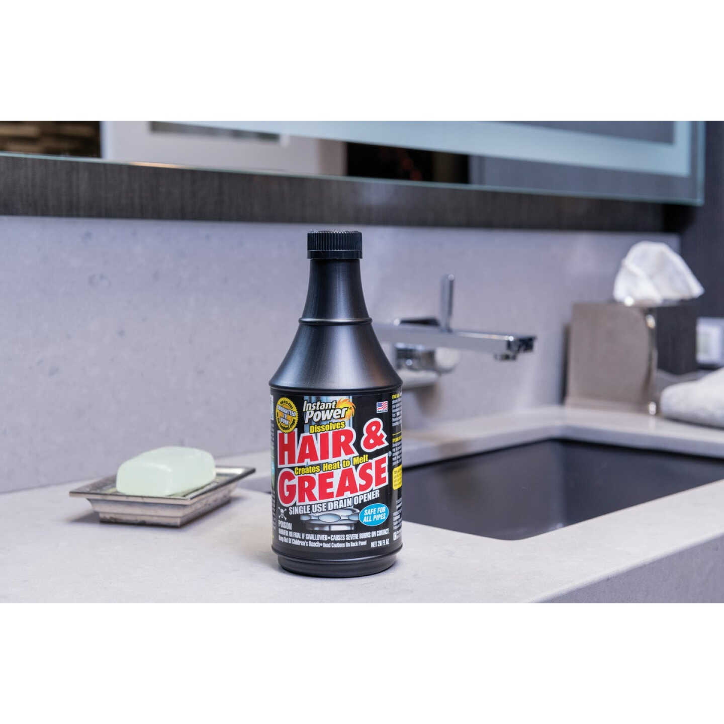 Instant Power Hair & Grease 20 Oz. Liquid Single Use Drain Opener Image 2