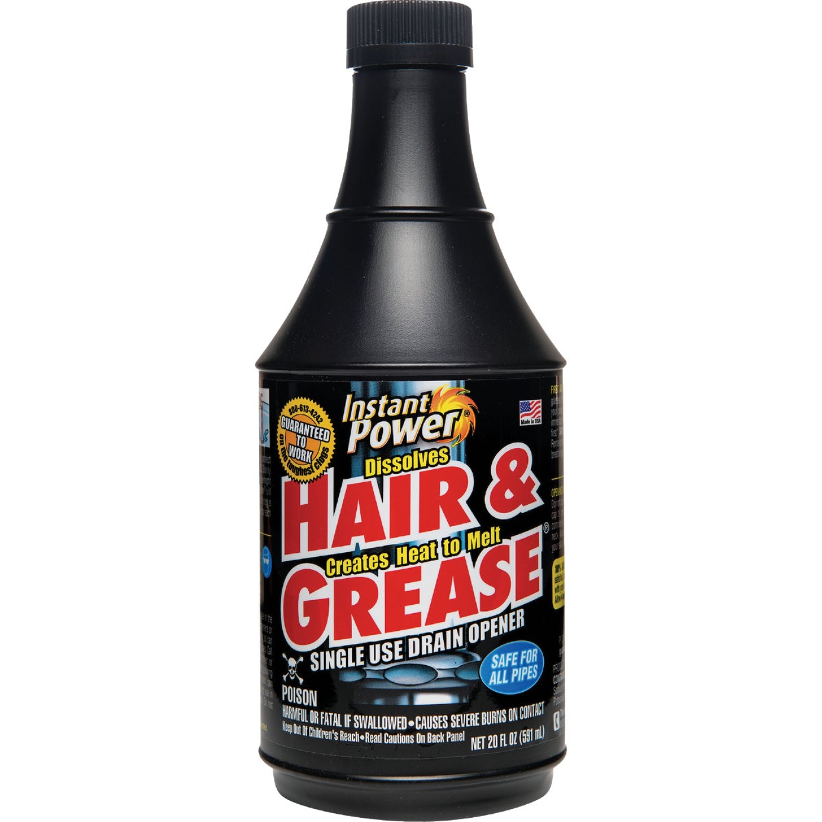 Instant Power Hair & Grease 20 Oz. Liquid Single Use Drain Opener