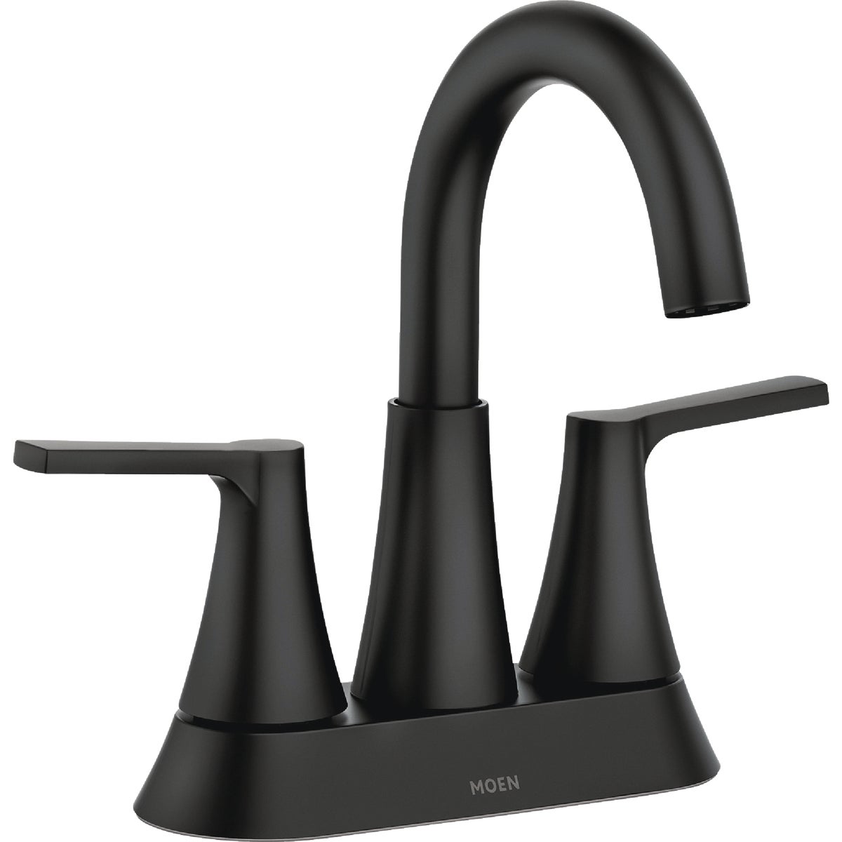 Moen Mikah 2-Handle High Arc Bathroom Faucet, Matte Black Image 1