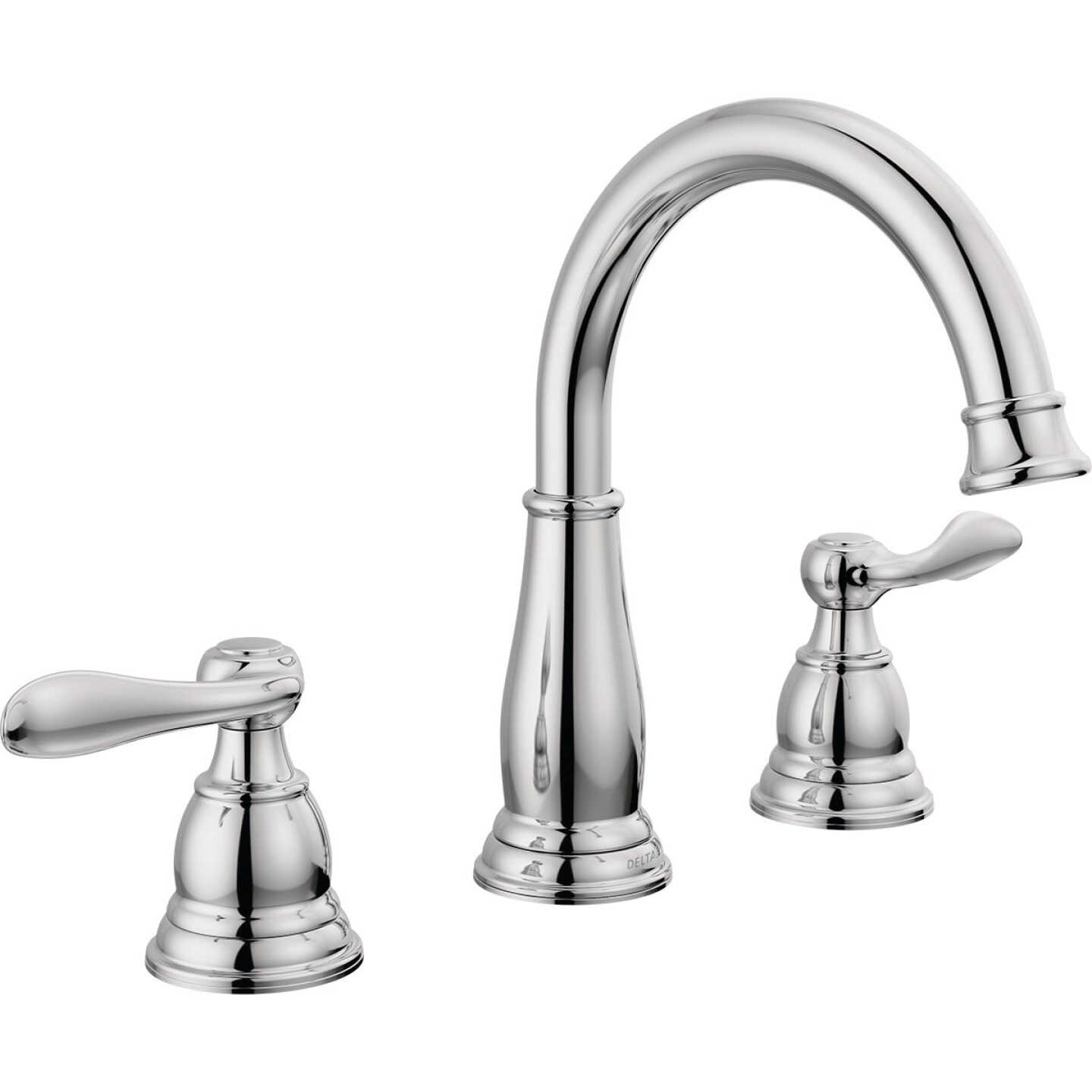 Delta Windmere Chrome 2-Handle Lever 6 In. to 16 In. Widespread Bathroom Faucet and Push Pop-Up with Overflow Image 1