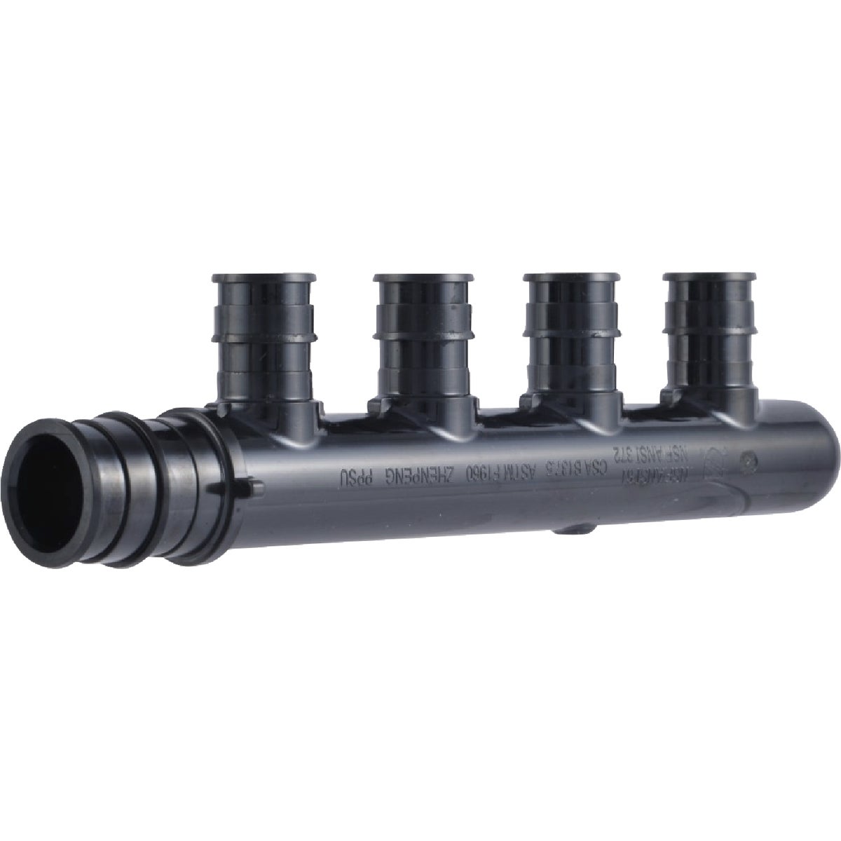 SharkBite 3/4 In. Closed Trunk x 1/2 In. Branches Poly PEX-A 4-Branch Multi Port Tee Fitting