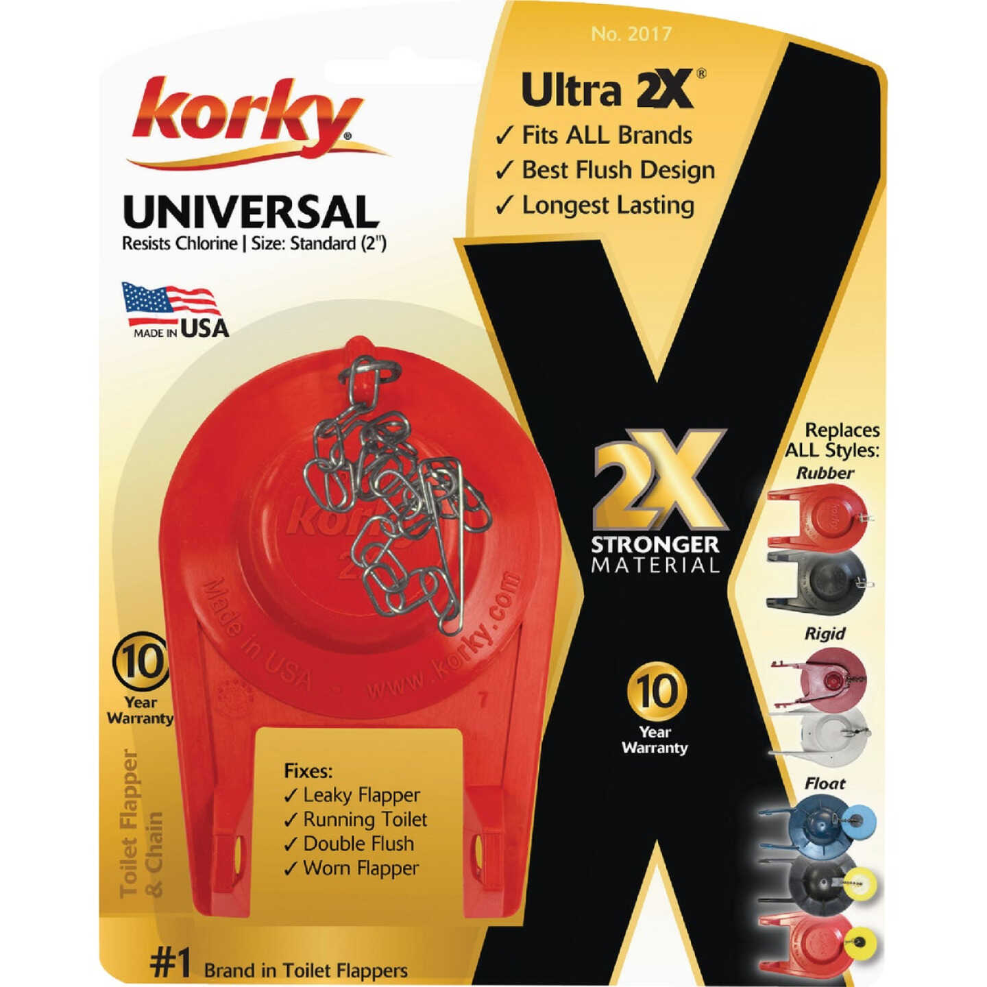 Korky Ultra 2 In. x 2 In. Rubber High Performance Universal Flapper Image 6