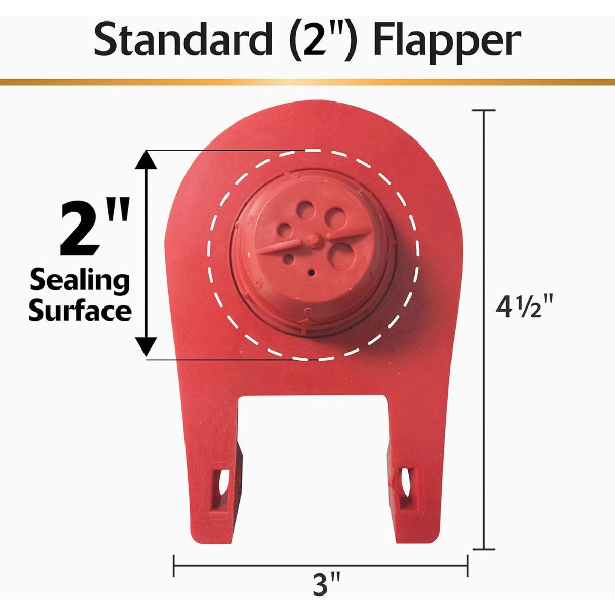 Korky Ultra 2 In. x 2 In. Rubber High Performance Universal Flapper Image 4