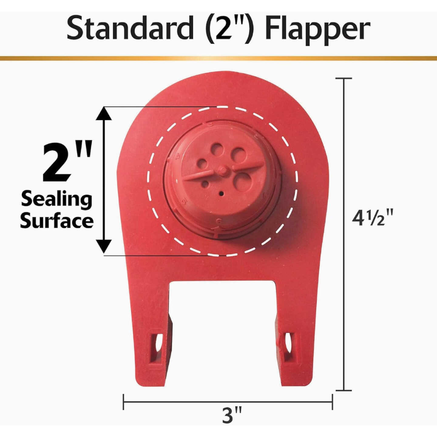 Korky Ultra 2 In. x 2 In. Rubber High Performance Universal Flapper Image 4