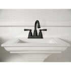 Moen Banbury 2-Handle Lever High Arc Centerset Bathroom Faucet with Push-Down, Matte Black Image 5