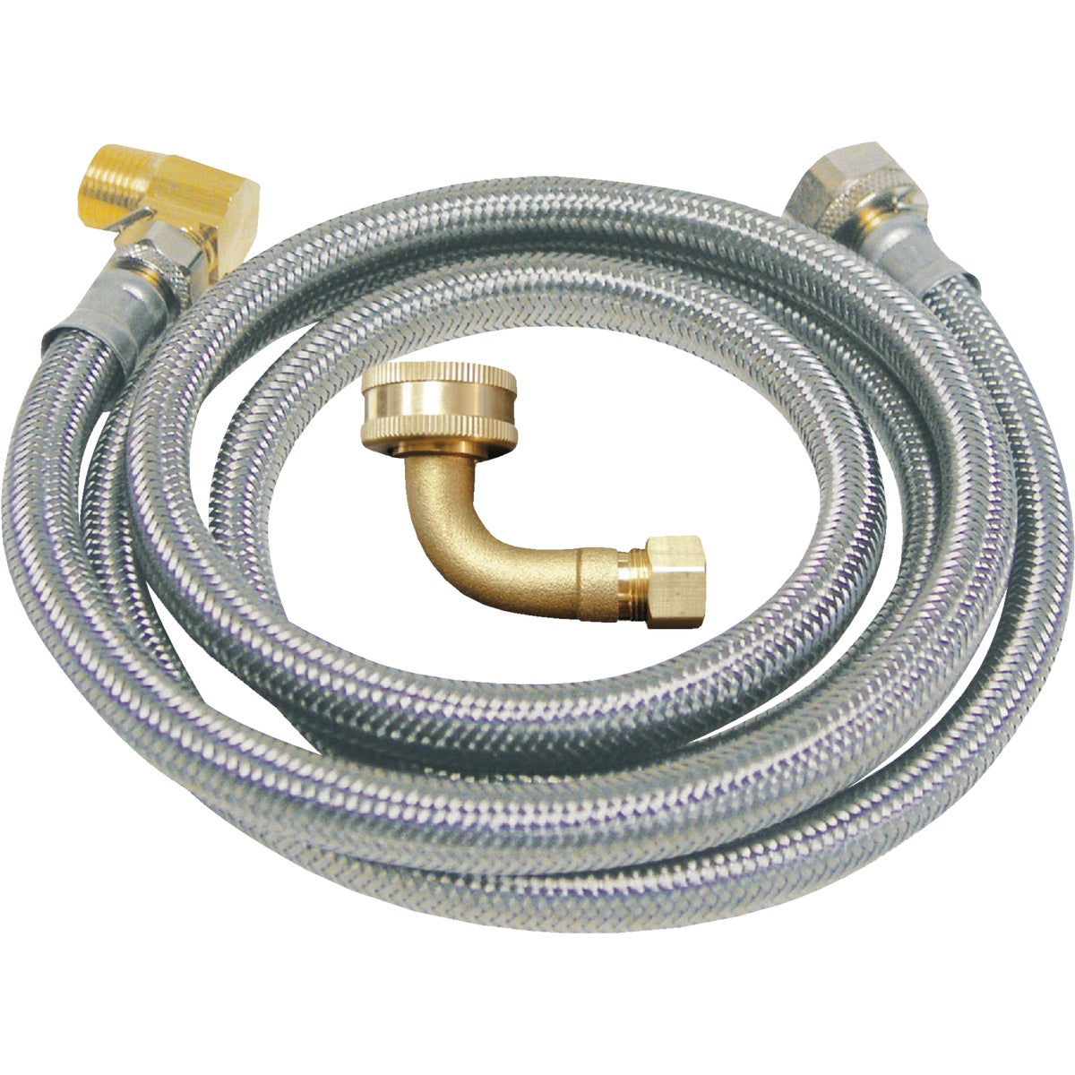 Do it Best 3/8 In. COMP x 3/8 In. COMP x 60 In. Braided Stainless Steel Dishwasher Connector