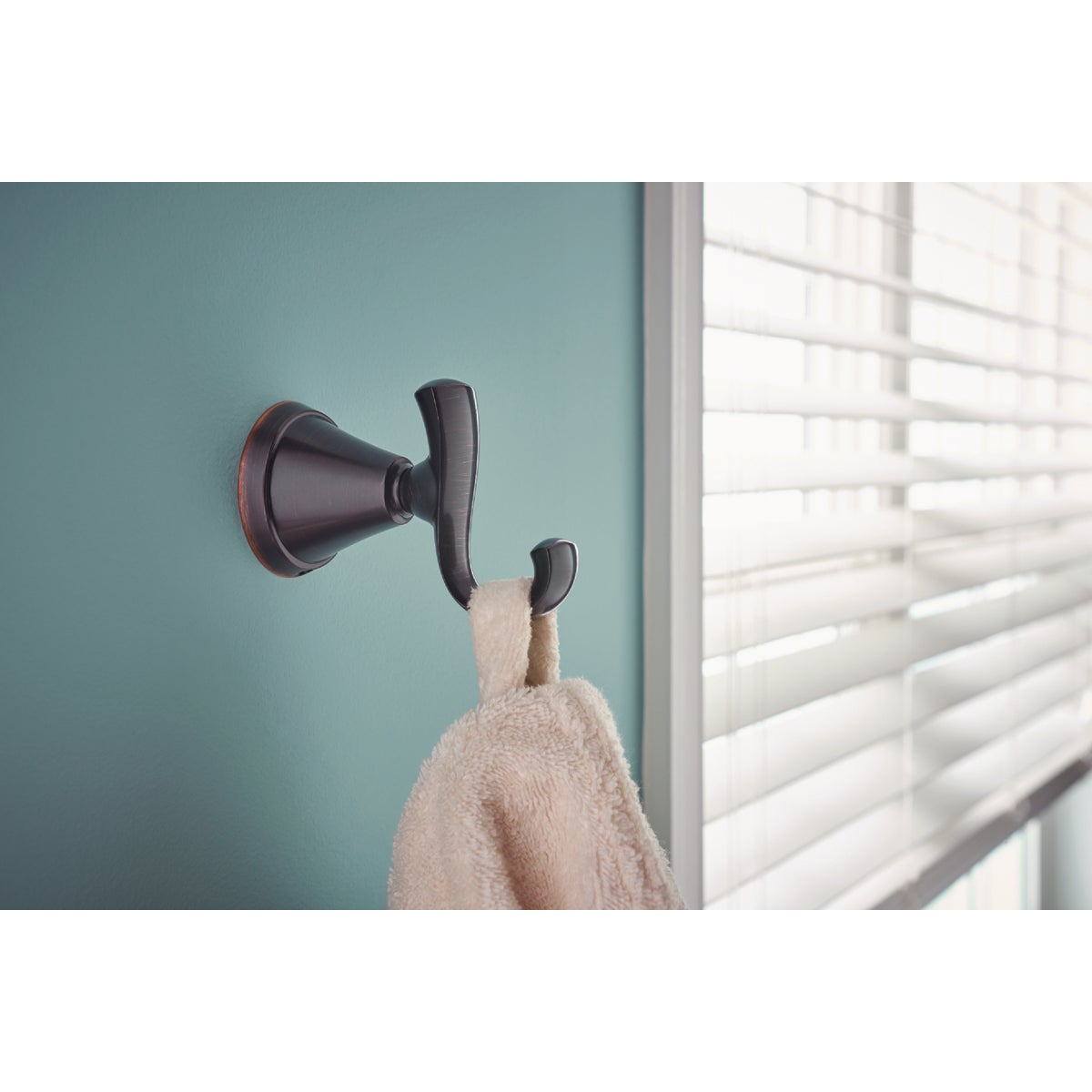 Moen Tiffin Single Robe Hook, Mediterranean Bronze  Image 2