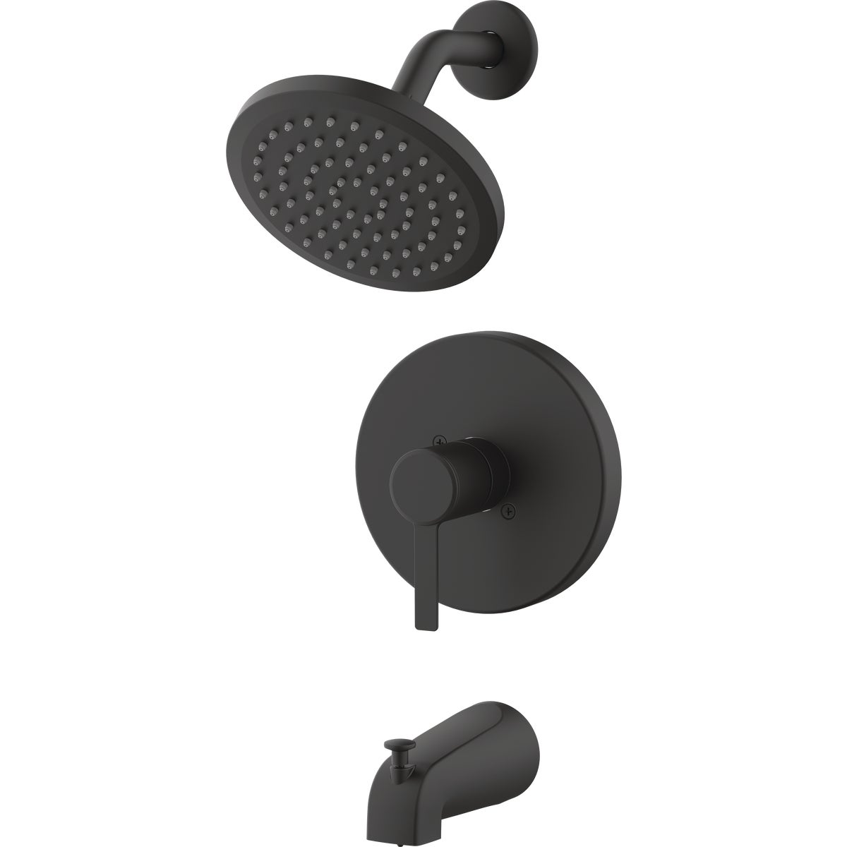 Home Impressions Matte Black Single-Handle Lever Tub & Shower Faucet Image 1