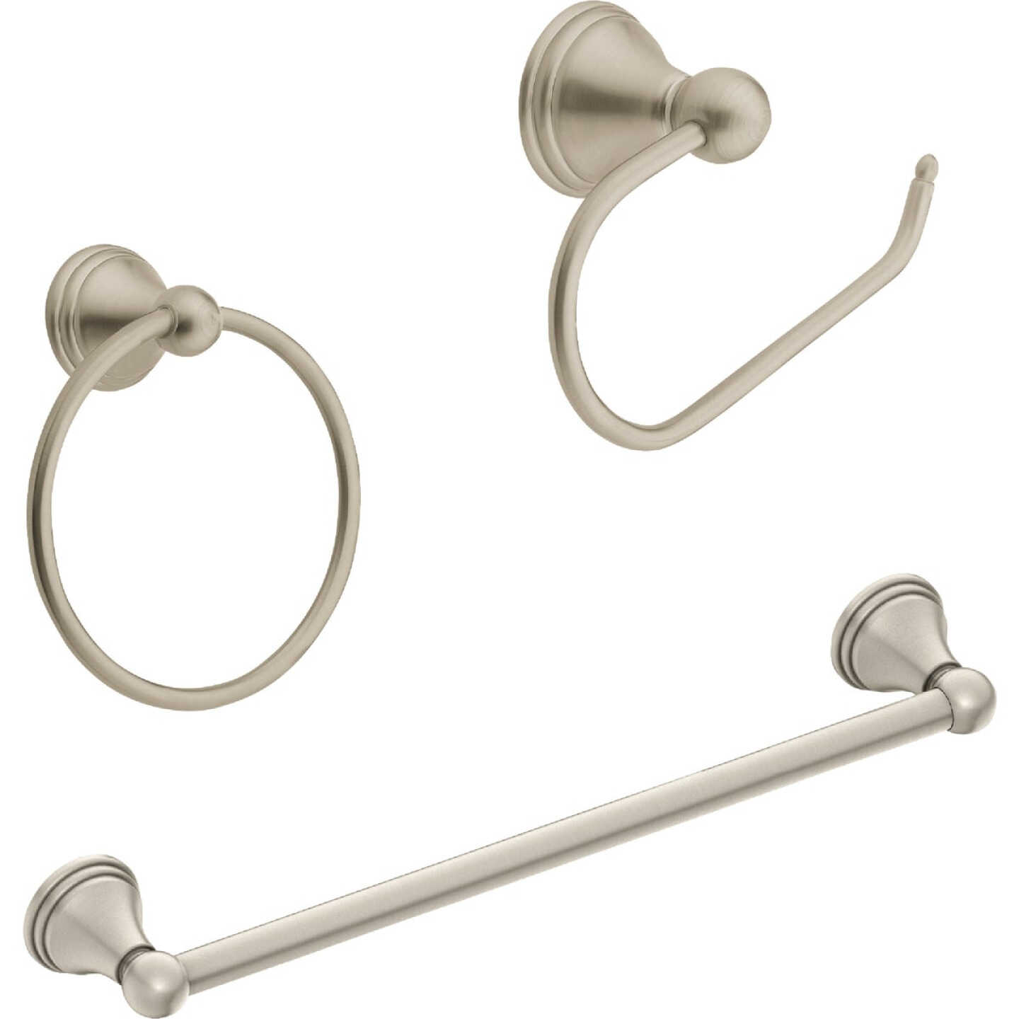 Moen Preston Collection 3-Piece Bath Hardware Set, Brushed Nickel Image 1