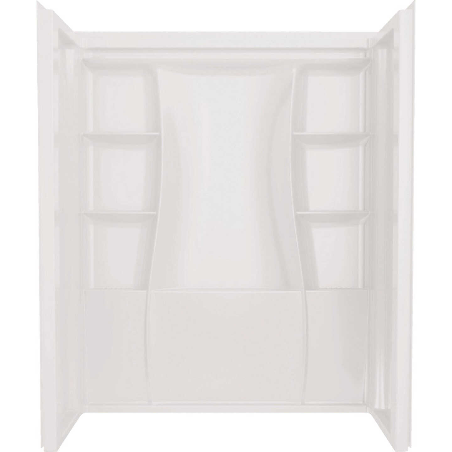 Delta Classic 500 60 In. x 73.25 In. x 30 In. Alcove Shower Wall Set, White (3-Piece) Image 1