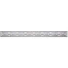 B&K 24 In. Linear Shower Drain Offset Pattern Grate Brushed Nickel Image 1