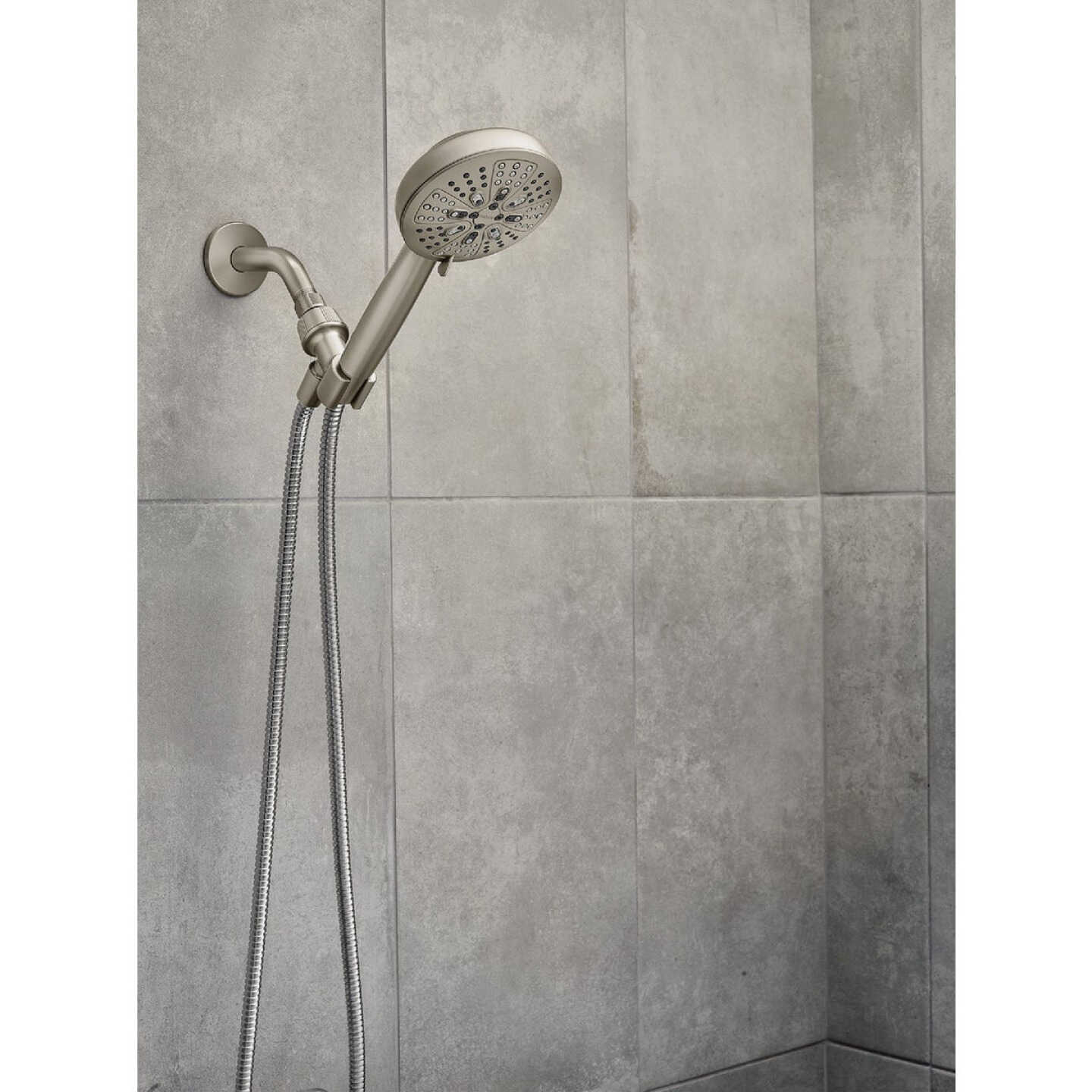 Moen Hydro Energetix 7-Spray Wall Mount Handheld Shower Head, Spot Resistant Brushed Nickel Image 2
