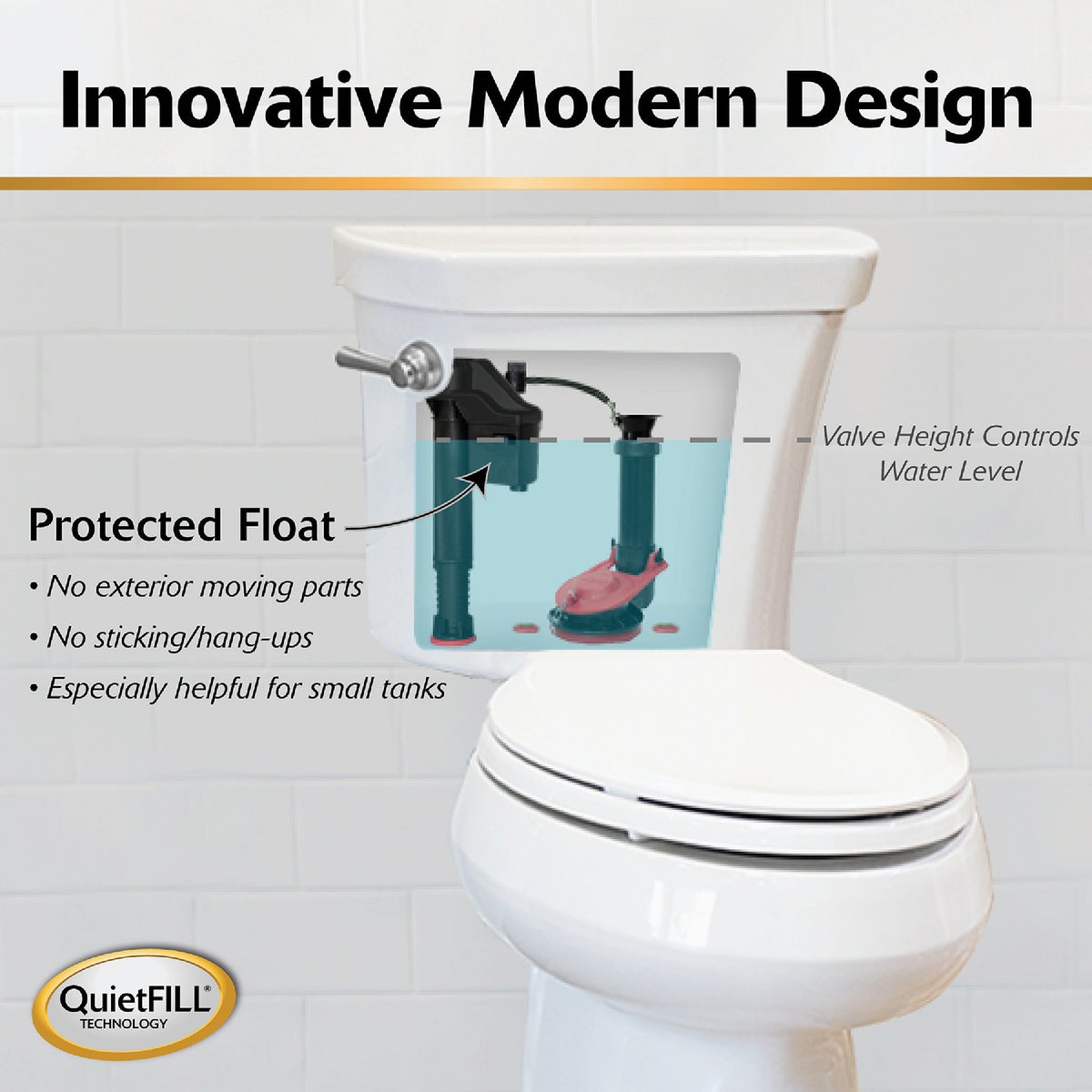 Korky 2X Long Life Universal Toilet Fill Valve Image 3