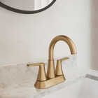 Moen Mikah 2-Handle High Arc Bathroom Faucet, Bronzed Gold Image 2