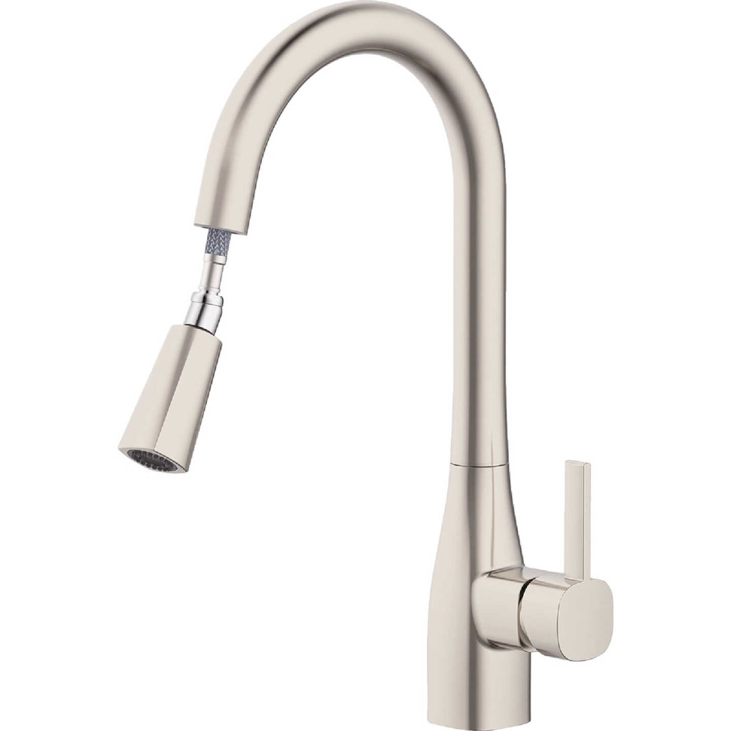 Home Impressions 1-Handle Pull-Down Kitchen Faucet, Brushed Nickel Image 4