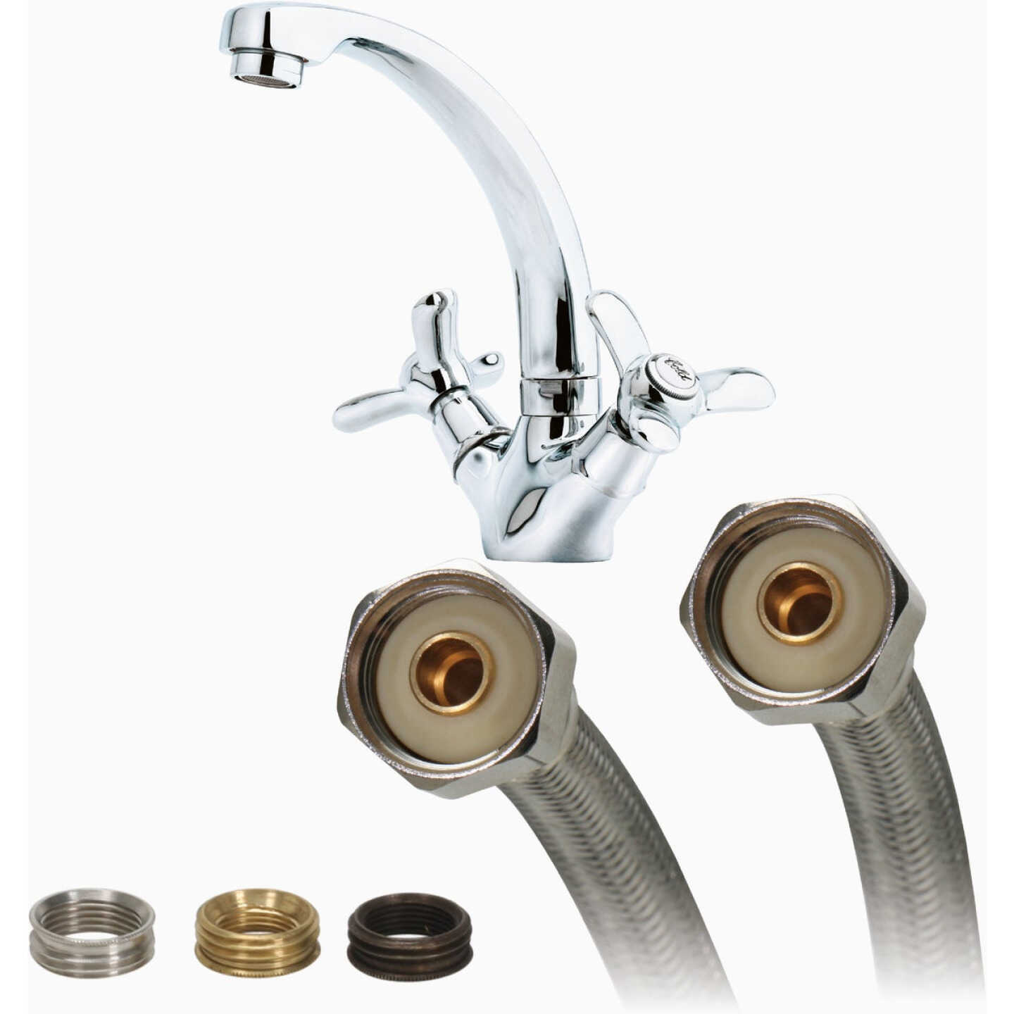 Fluidmaster Fits-All 12 In. L. Stainless Steel Faucet Connector Image 2