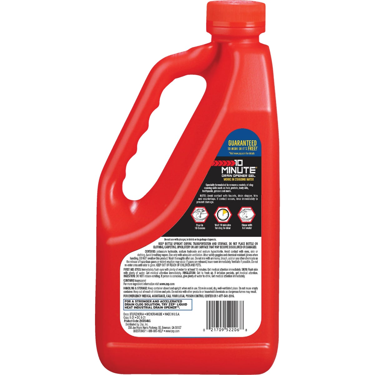 Zep 64 Oz. Gel 10 Minute Drain Cleaner Image 2