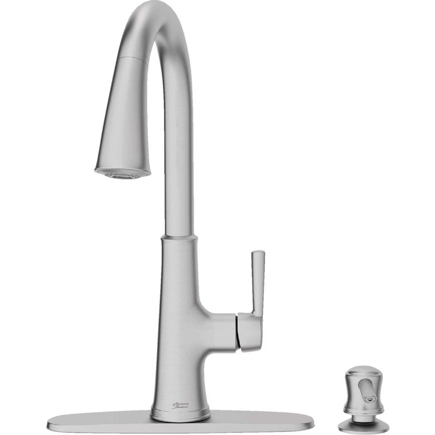 American Standard Maven 1-Handle Lever Pull-Down Kitchen Faucet with Soap Dispenser, Stainless Steel Image 5