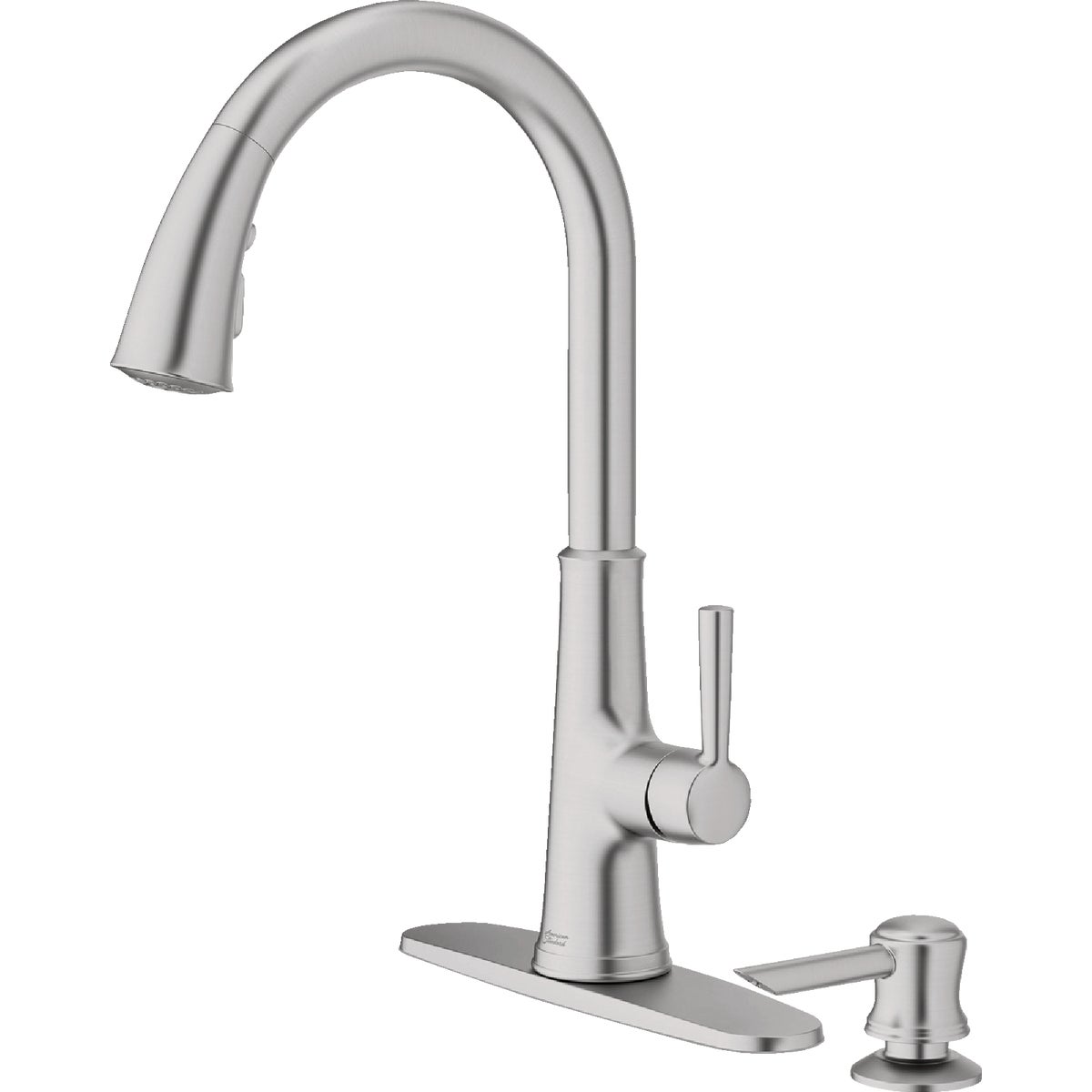 American Standard Maven 1-Handle Lever Pull-Down Kitchen Faucet with Soap Dispenser, Stainless Steel
