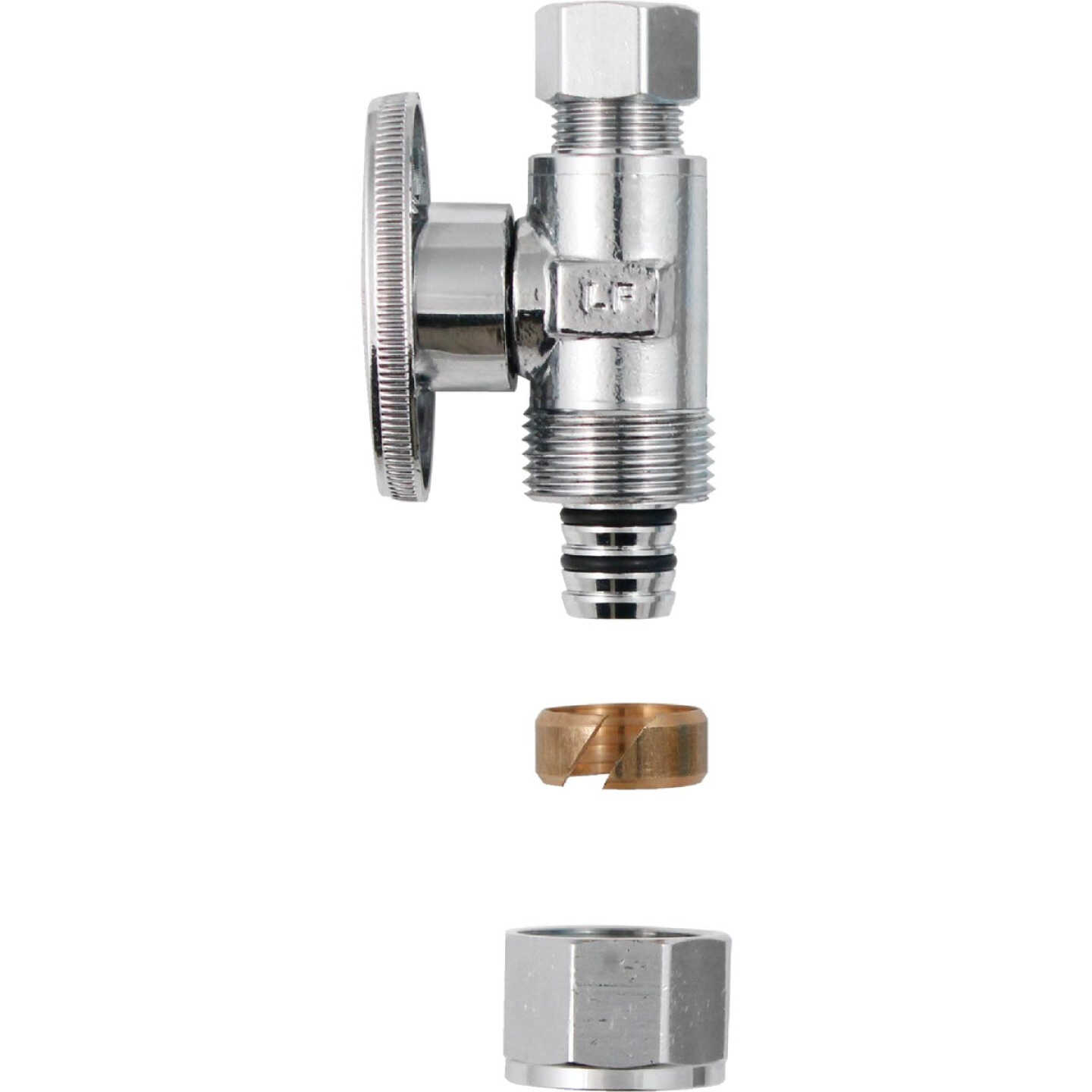 Plumb Pak No Crimp 1/2 In. x 1/4 In. Quarter Turn PEX Straight Valve Image 1