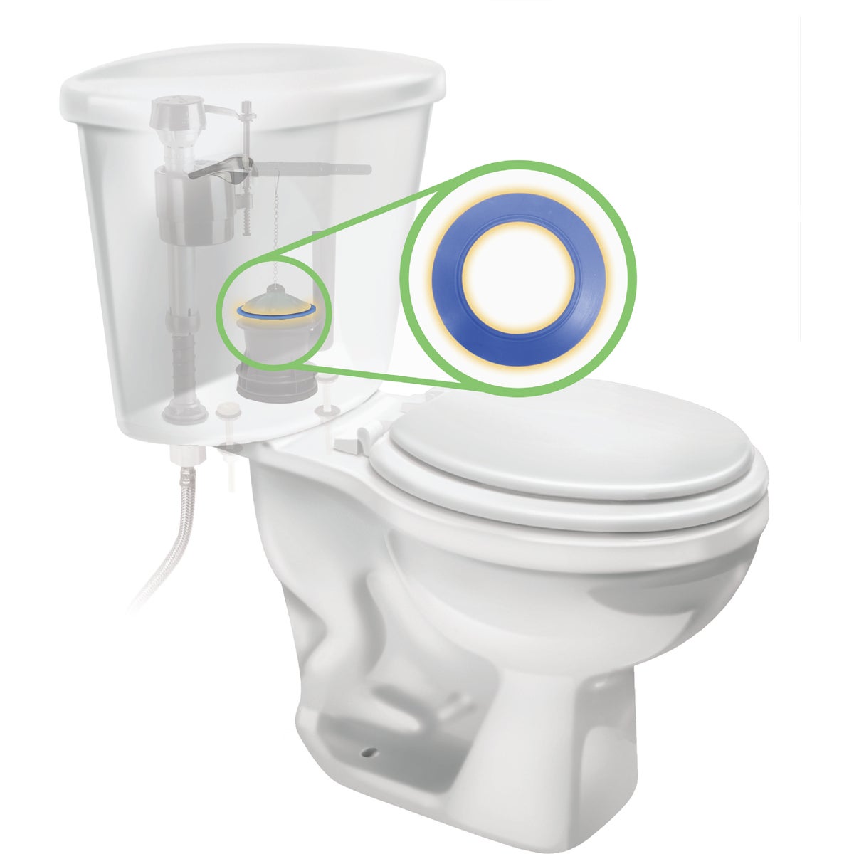 Fluidmaster Replacement Flush Valve Seal for American Standard & Eljer Image 2