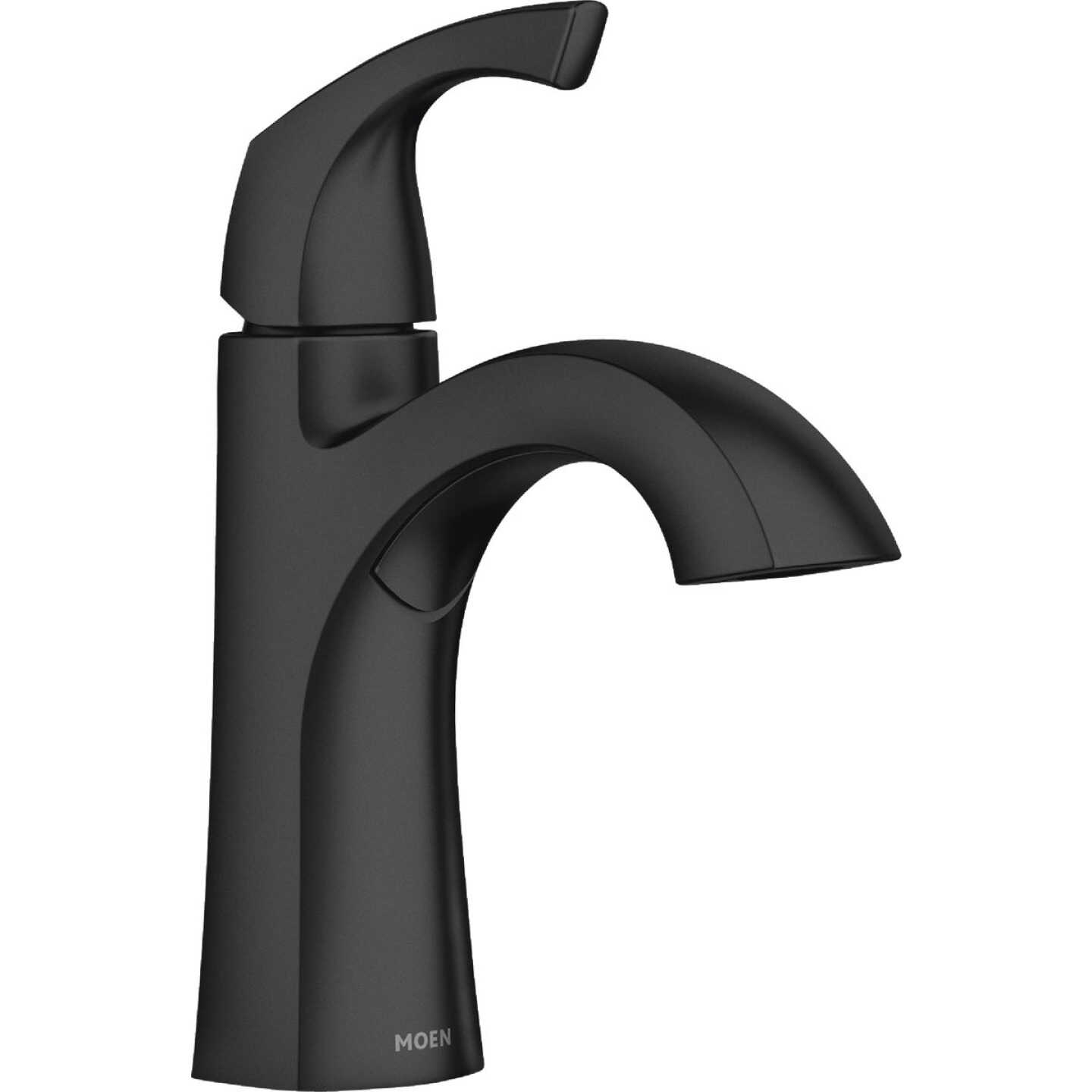 Moen Lindor 1-Handle Lever Centerset Bathroom Faucet, Matte Black Image 1