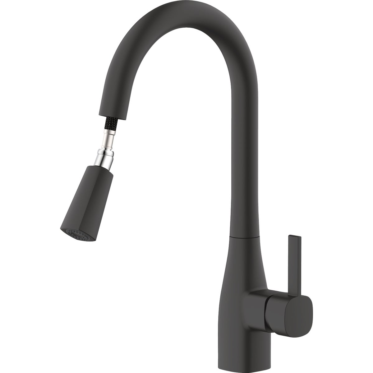 Home Impressions 1-Handle Pull-Down Kitchen Faucet, Matte Black Image 4