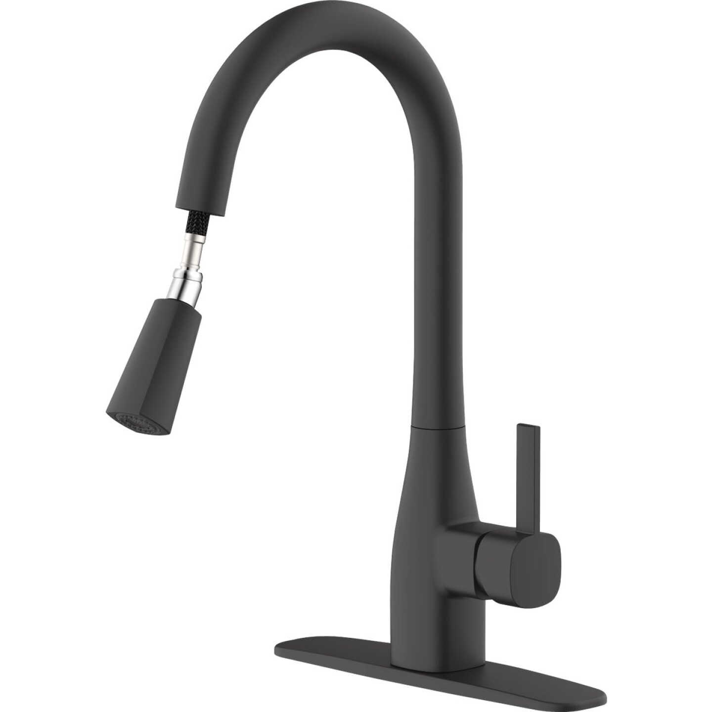 Home Impressions 1-Handle Pull-Down Kitchen Faucet, Matte Black Image 2