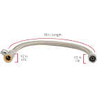 QuickFitting 1/2 In. Push-to-Connect Straight Stop Valve x 1/2 In. FIP x 18 In. Braided Stainless Steel Faucet Connector Hose Image 5