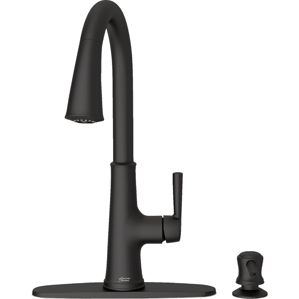 American Standard Maven 1-Handle Lever Pull-Down Kitchen Faucet with Soap Dispenser, Matte Black Image 6