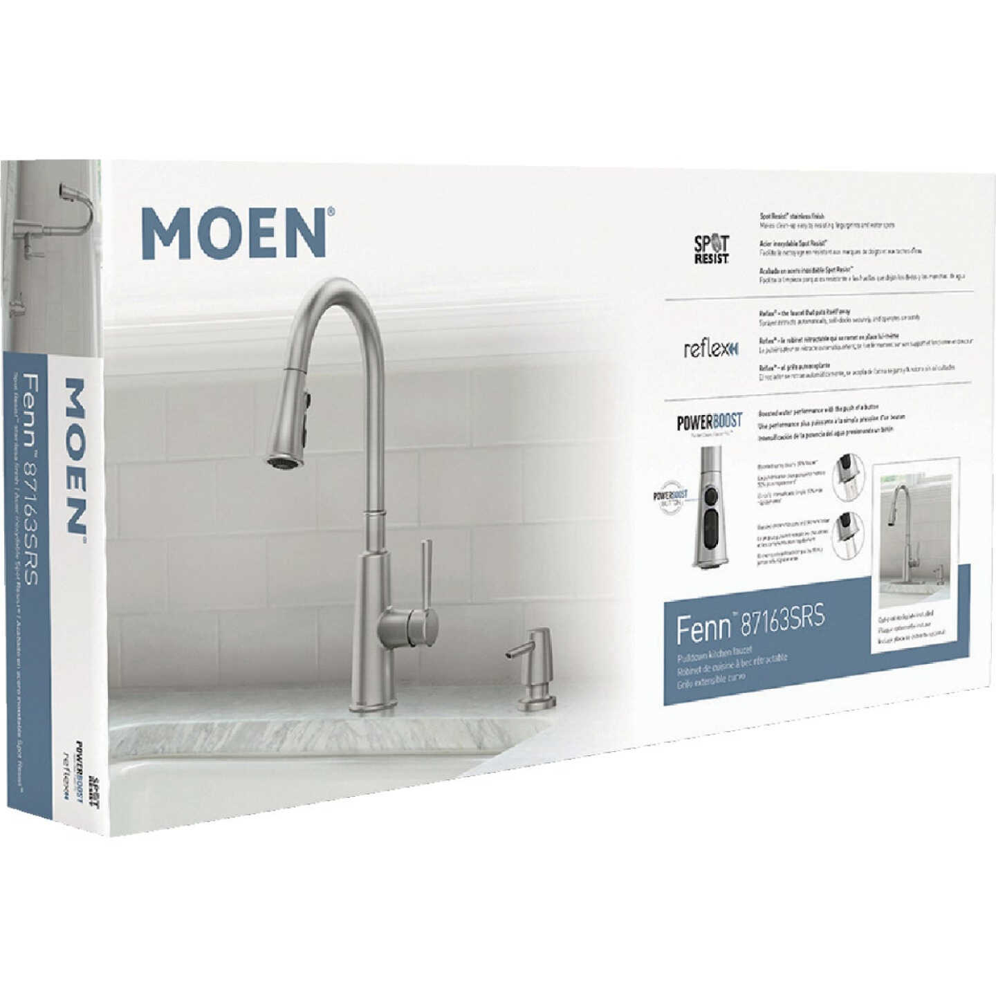 Moen Fenn 1-Handle Pull-Down Kitchen Faucet, Stainless Steel Image 4