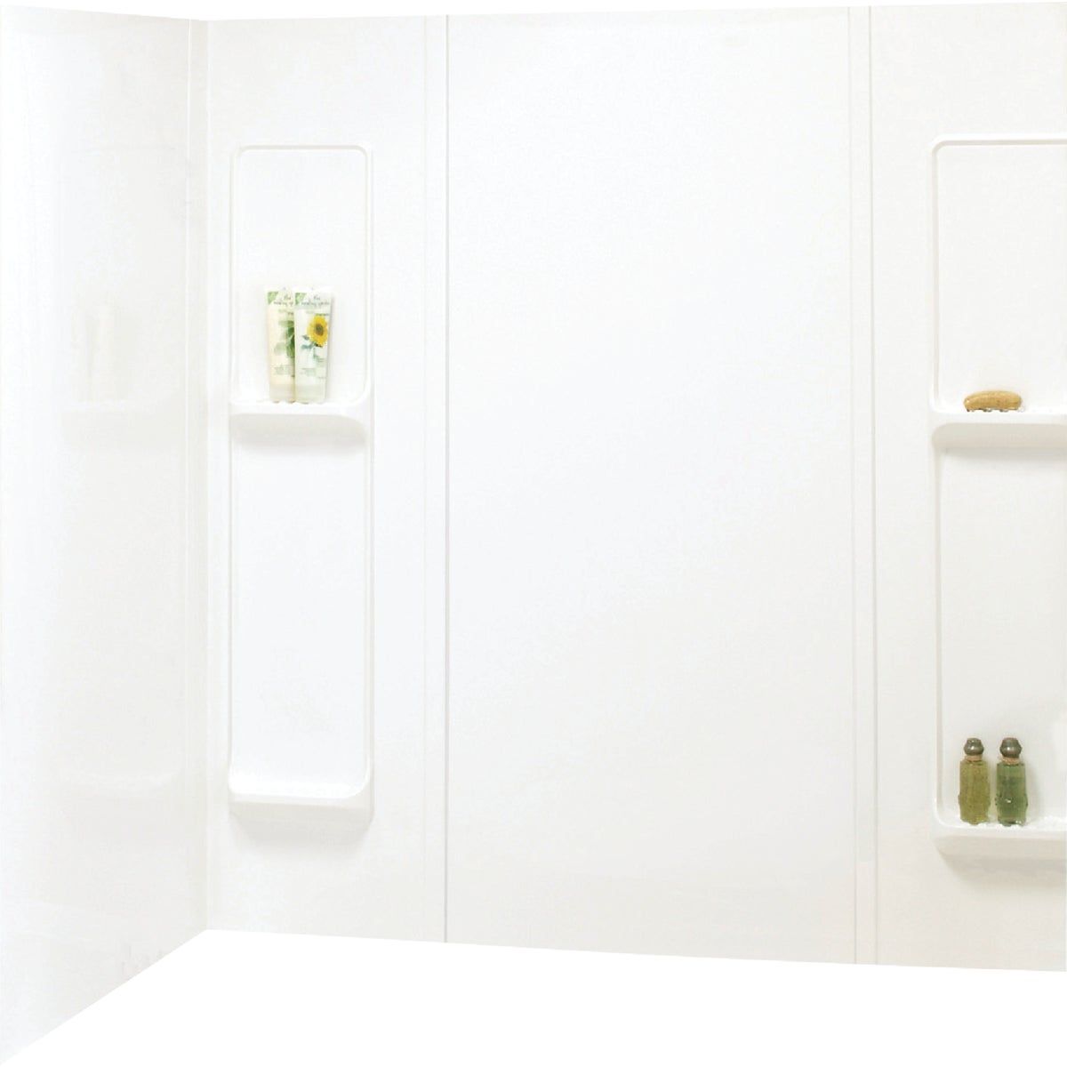 Maax Elan 61 In. W x 31-3/4 In. L x 59 In. H 5-Piece Glue Up Tub Wall Surround in White Image 3