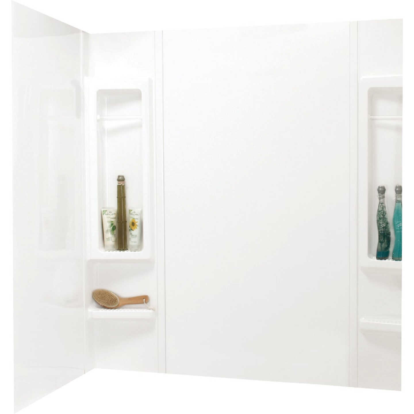 Maax Finesse 61 In. L x 33-1/2 In. W x 59 In. H 5-Piece Glue Up Tub Wall Surround in White Image 3