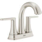 American Standard Becklow Brushed Nickel 2-Handle Lever 4 In. Centerset Hi-Arc Bathroom Faucet with Push Drain Image 1